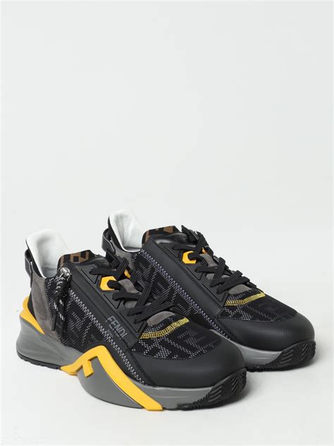 all black fendi sneakers|fendi sneakers black and yellow.